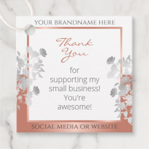 Sehr elegantes Blütenweißprodukt und Rose Gold Geschenkanhänger