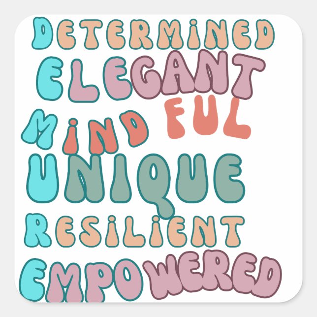 sehr entmutigend quadratischer aufkleber (Vorderseite)