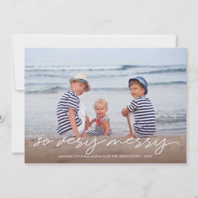 Sehr erfreuliches Weihnachts-handgeschriebenes Scr Feiertagskarte (Vorderseite)