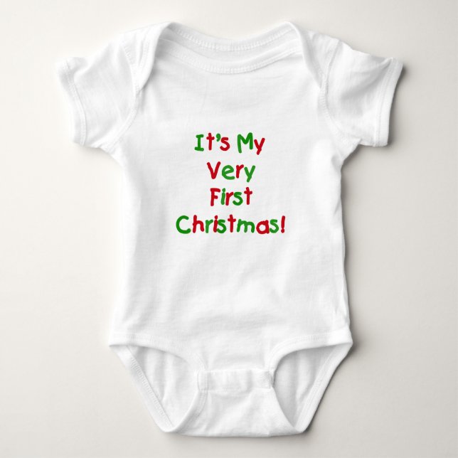 Sehr erste Weihnachtsgeschenke und Geschenke Baby Strampler (Vorderseite)