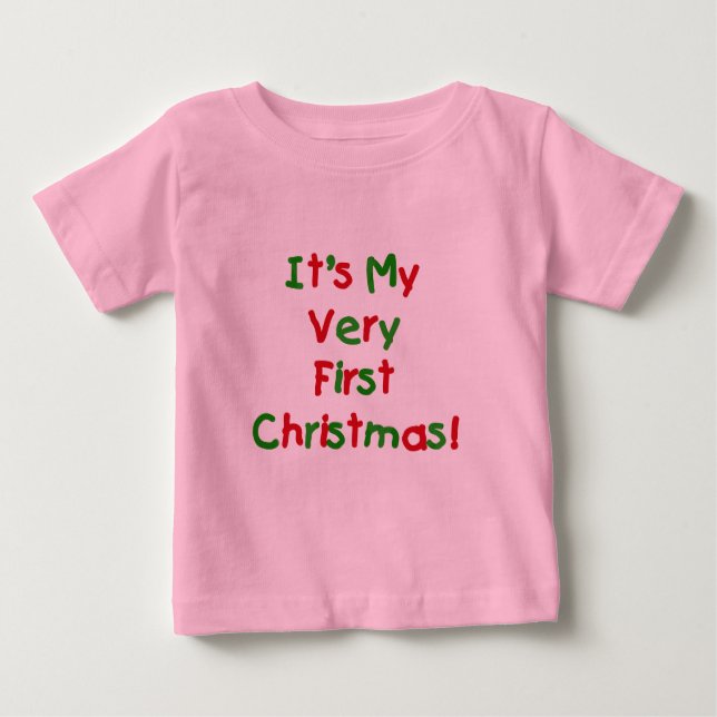 Sehr erstes Weihnachten Baby T-shirt (Vorderseite)