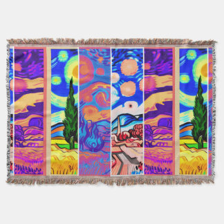 sehr farbenfrohe künstlerische Landwurfdecke Decke