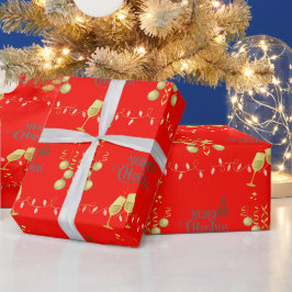 Sehr froh über Candy Apple Red Christmas Geschenkpapier