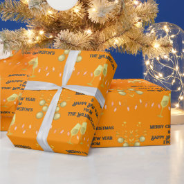 Sehr froh über Dunkelorange Weihnachten Geschenkpapier