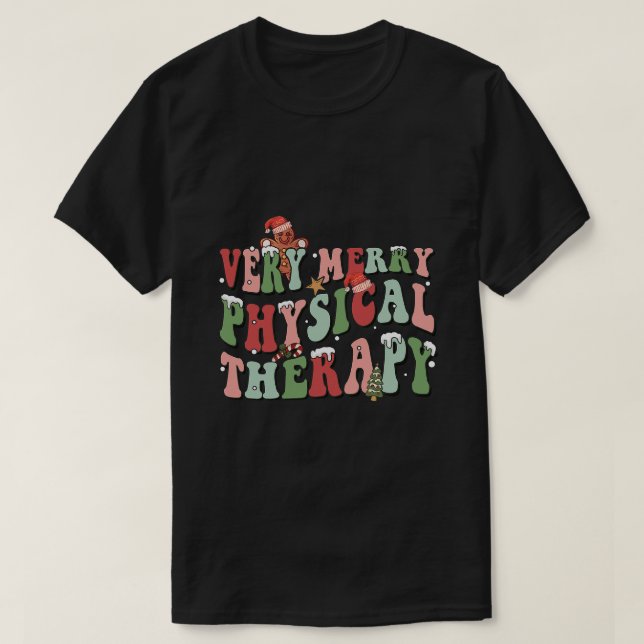 Sehr frohe körperliche Therapie Weihnachten Physik T-Shirt (Design vorne)