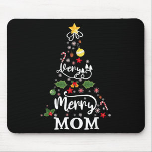 Sehr frohe Mama Weihnachtsbaum Ornament Lichter We Mousepad