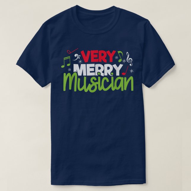 Sehr frohe Musikerin Musical Artist Music Holiday  T-Shirt (Design vorne)
