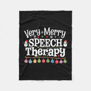 Sehr frohe Rede Therapie Weihnachtssprechtherapie Fleecedecke