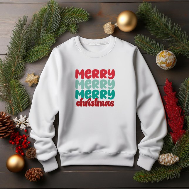 Sehr frohe Weihnachten kühne Buchstaben Sweatshirt (Von Creator hochgeladen)
