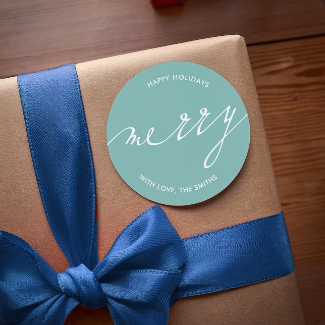 Sehr frohe Weihnachten Runder Aufkleber (Von Creator hochgeladen)