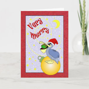 Sehr frohe Weihnachten Santa Pelican