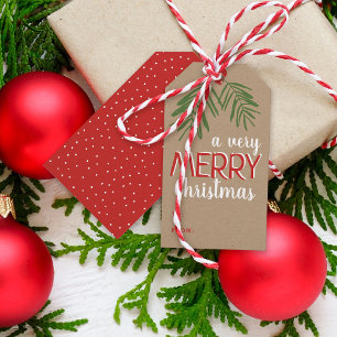 Sehr frohe Weihnachts-Berry Branch Holiday Geschenkanhänger