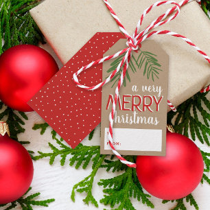 Sehr frohe Weihnachts-Berry Branch Holiday Geschenkanhänger