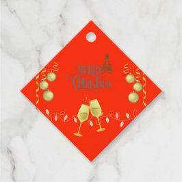 Sehr frohe Weihnachts-Geschenkmarke Geschenkanhänger