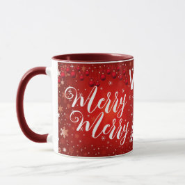 Sehr frohe Weihnachtsbaum Red Custom Calligraphy Tasse