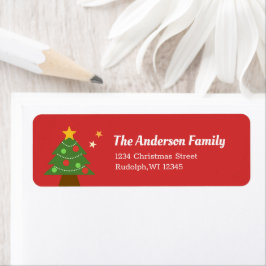 Sehr frohe Weihnachtsbaum-Rücksendeadresse