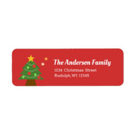 Sehr frohe Weihnachtsbaum-Rücksendeadresse