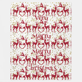 Sehr frohe Weihnachtsmänner Red Nordic Scandia Fleecedecke