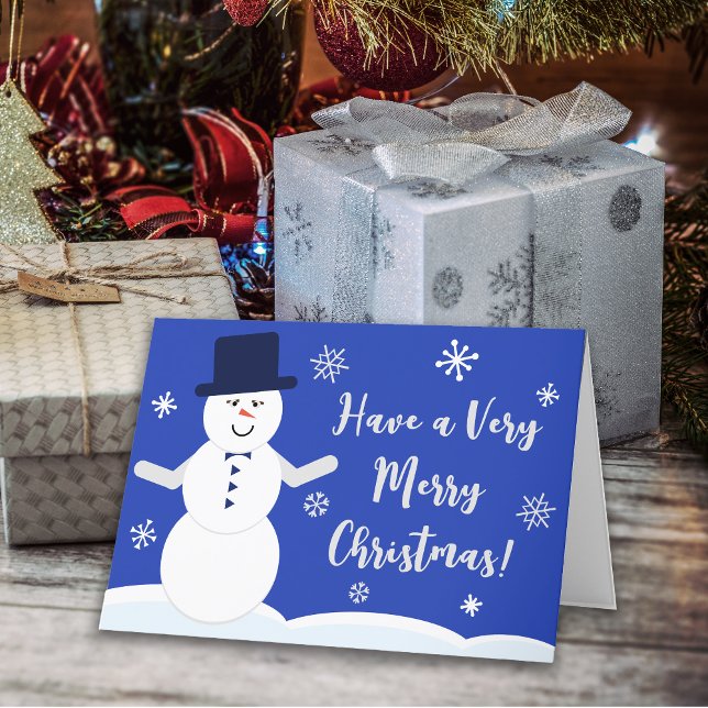 Sehr frohe Weihnachtsschneemann Feiertagskarte (Very Merry Christmas Snowman Holiday Card)