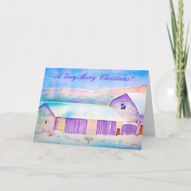 Sehr frohen Weihnachten! Feiertagskarte (Vorderseite)