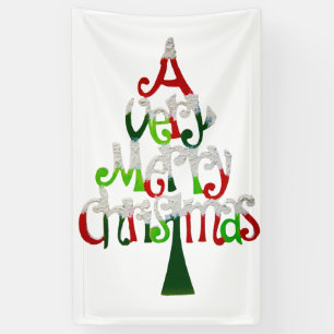 Sehr froher Weihnachtsbaum Banner