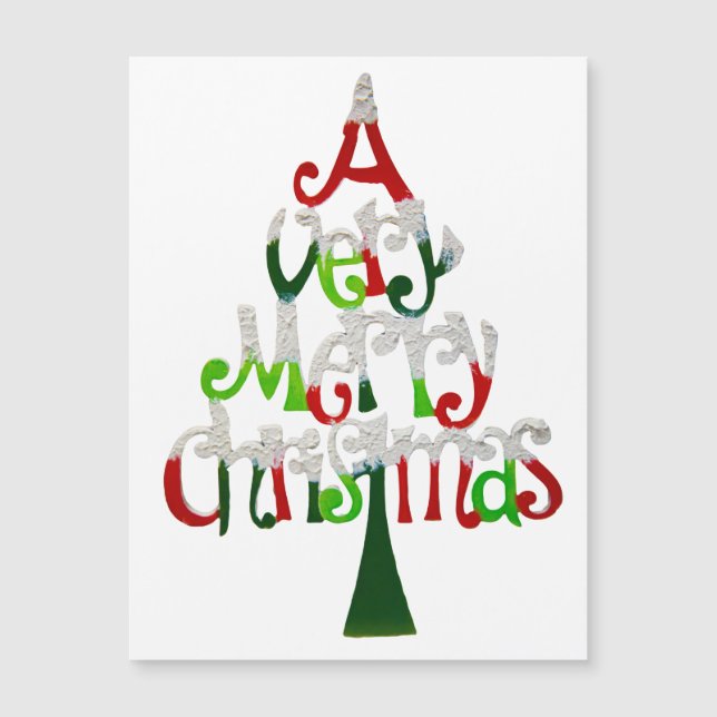 Sehr froher Weihnachtsbaum Magnetkarte (Vorderseite)