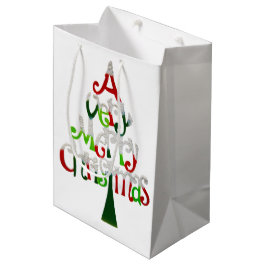 Sehr froher Weihnachtsbaum Mittlere Geschenktüte