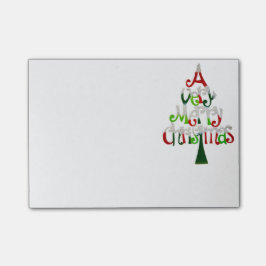 Sehr froher Weihnachtsbaum Post-it Klebezettel