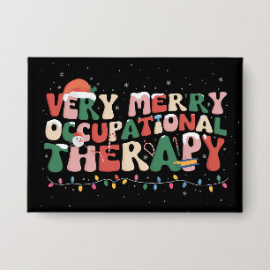 Sehr fröhliche Ergotherapie-Weihnachten OT Xmas Button