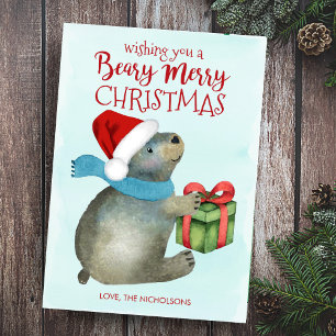 Sehr fröhliche Weihnachten Süßer Bär Weihnachtsman