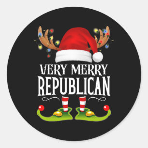 Sehr fröhliche X-mas Republikanische passende Weih Runder Aufkleber