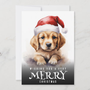 Sehr fröhlicher Weihnachten Labrador Welpe Santa H