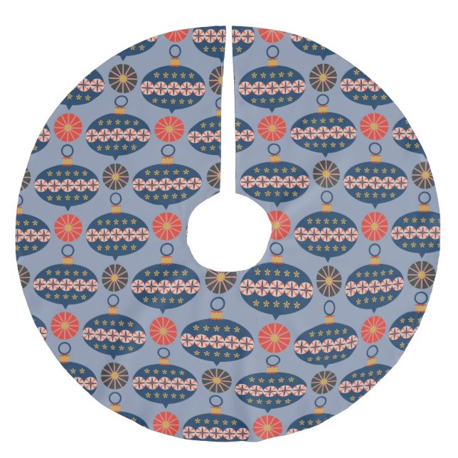 Sehr fröhliches Weihnachtsbaummuster Polyester Weihnachtsbaumdecke (Vorderseite)