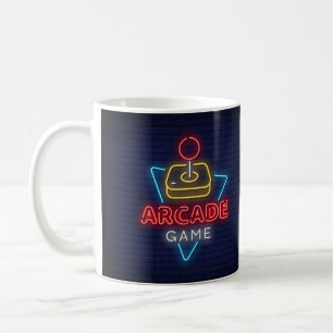 Sehr Fun Classic Arcade Spiel mit Joystick Neon Kaffeetasse