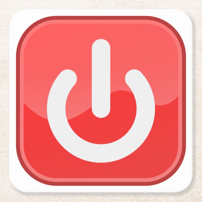 Sehr Fun Simulated On-Off Button Untersetzer Set (Vorderseite)