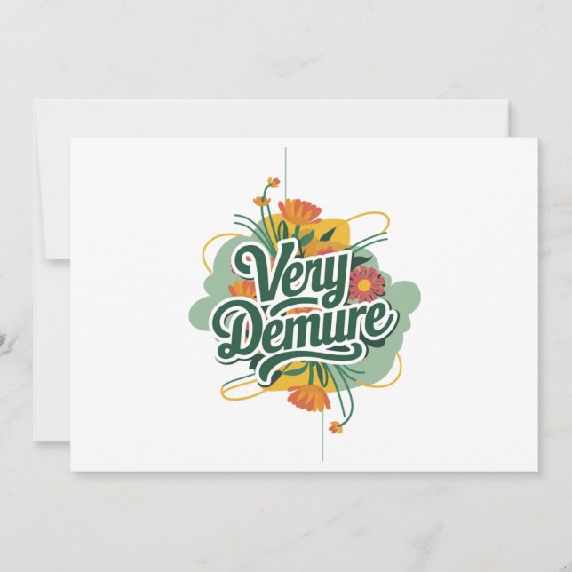 Sehr gedämpft, sehr vorsichtiger Trend Einladung (Vorderseite)