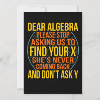 Sehr geehrte Algebra Mathematiker Mathematik Mathe