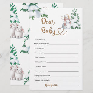 Sehr geehrte Baby Winter Baby Shower Game