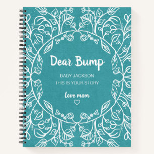 Sehr geehrte Bump Floral Schwangerschaft Keepake T Notizbuch