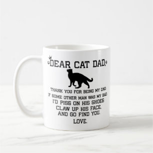 Sehr geehrte Katze Vater Foto Collage und Katzenna Kaffeetasse