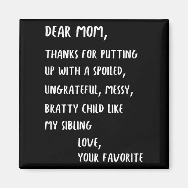 Sehr geehrte Mama, danke, dass du mit meinem Siled Magnet (Vorne)