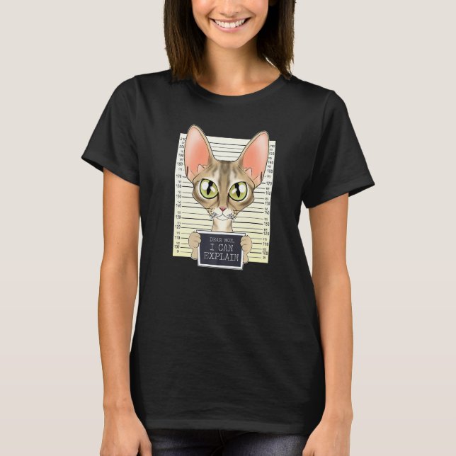 Sehr geehrte Mama kann ich erklären, ich Devon Rex T-Shirt (Vorderseite)