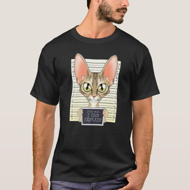 Sehr geehrte Mama kann ich erklären, ich Devon Rex T-Shirt (Vorderseite)