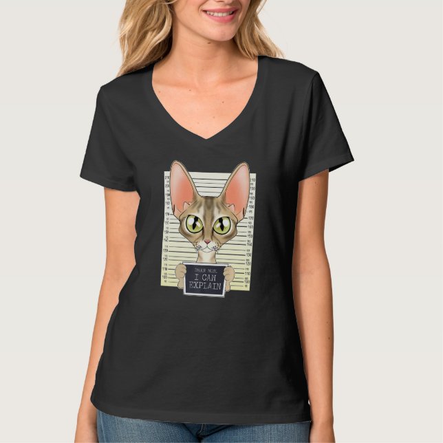 Sehr geehrte Mama kann ich erklären, ich Devon Rex T-Shirt (Vorderseite)