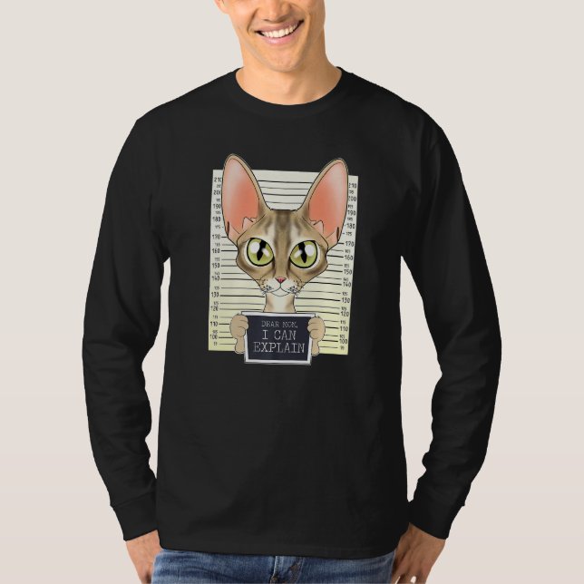 Sehr geehrte Mama kann ich erklären, ich Devon Rex T-Shirt (Vorderseite)