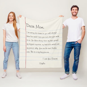 Sehr geehrte Mama Notebook-Letter Beste Mama Mutte Fleecedecke