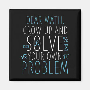 Sehr geehrte Mathe Funny Mathematik Zitat Mädchen Magnet