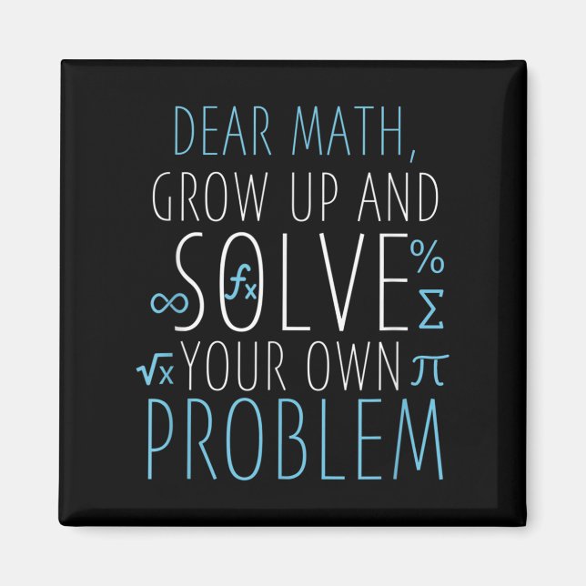 Sehr geehrte Mathe Funny Mathematik Zitat Mädchen  Magnet (Vorne)