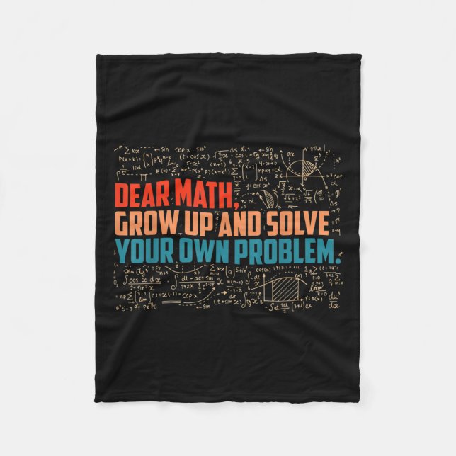 Sehr geehrte Mathematik erwachsen Funny Mah Sprich Fleecedecke (Vorderseite)