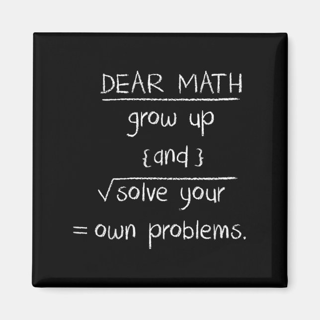 Sehr geehrte Mathematik Funny Zitat Magnet (Vorne)